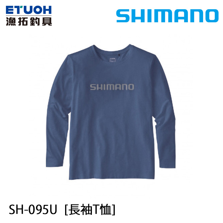 SHIMANO SH-095U 灰藍 [長袖T恤]